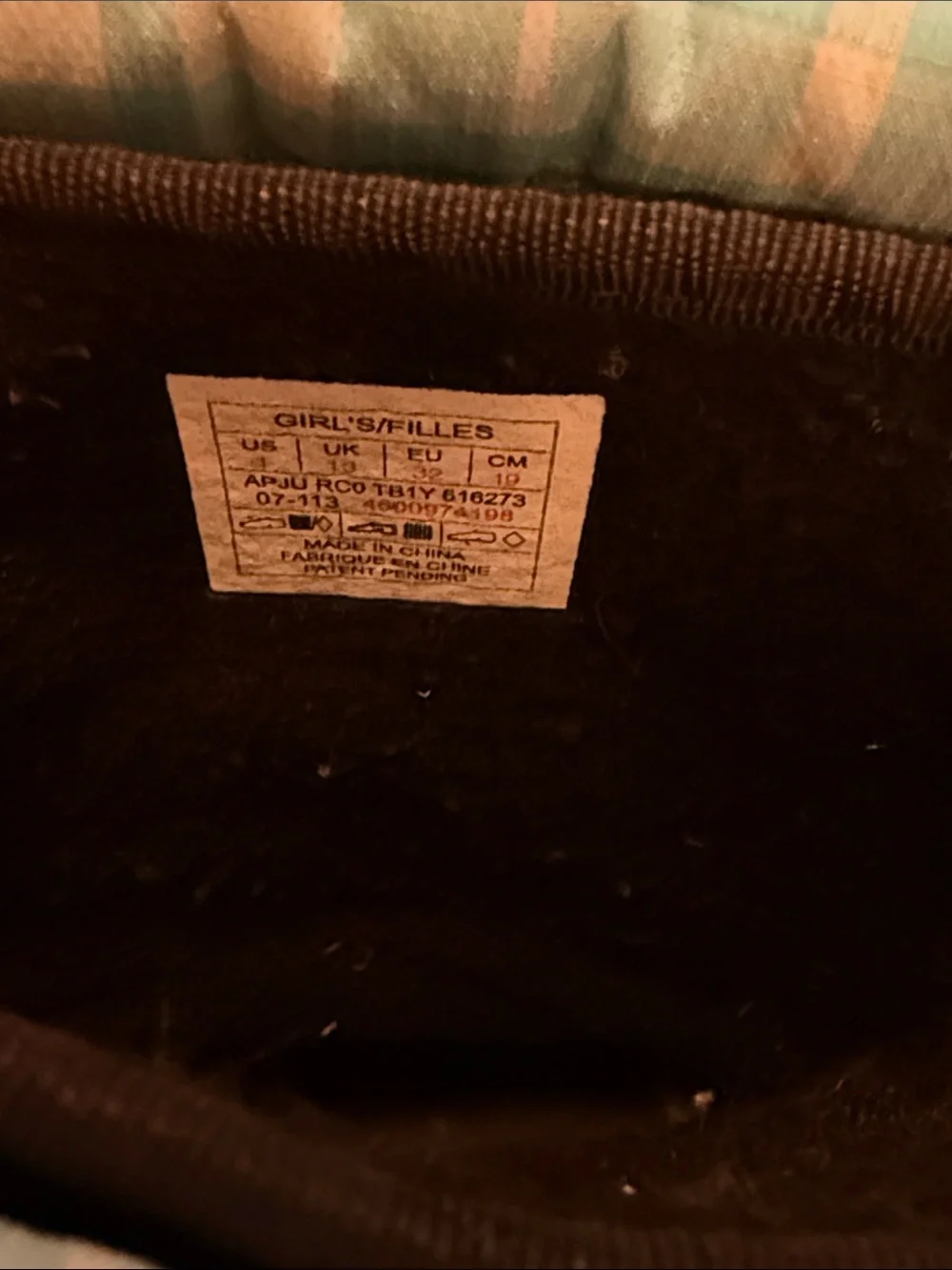 The North Face Kids Aqua Plaid Winter Snow Boots size 1
